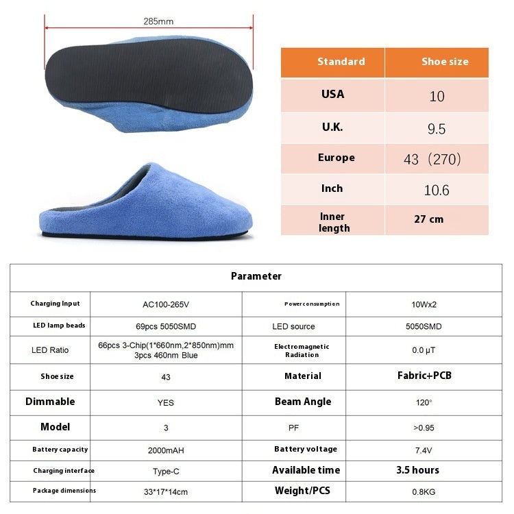 Infrared Foot Physiotherapy Heating Deodorant Phototherapy Shoes